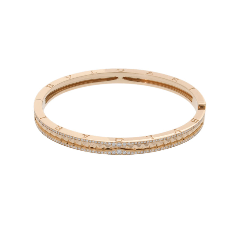 BVLGARI ブルガリ ビーゼロワンブレス ダイヤ サイズM レディース K18イエローゴールド YG ブレスレット Aランク 中古 銀蔵