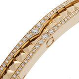 BVLGARI ブルガリ ビーゼロワンブレス ダイヤ サイズM レディース K18イエローゴールド YG ブレスレット Aランク 中古 銀蔵
