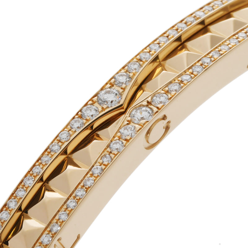 BVLGARI ブルガリ ビーゼロワンブレス ダイヤ サイズM レディース K18イエローゴールド YG ブレスレット Aランク 中古 銀蔵