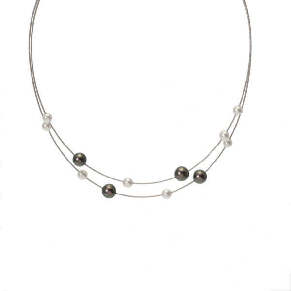 MIKIMOTO ミキモト ジュエルズインモーション レディース K18ホワイトゴールド WG ネックレス Aランク 中古 銀蔵