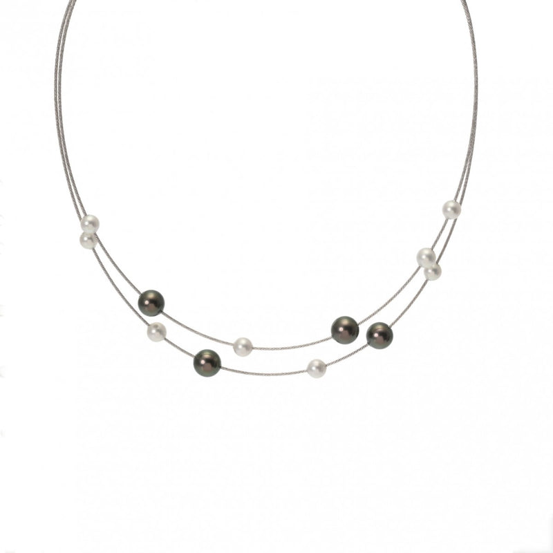 MIKIMOTO ミキモト ジュエルズインモーション レディース K18ホワイトゴールド WG ネックレス Aランク 中古 銀蔵