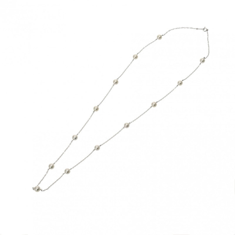 MIKIMOTO ミキモト パールネックレス レディース K18ホワイトゴールド ネックレス Aランク 中古 銀蔵