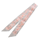 HERMES エルメス ツイリー CHEVAUX EN LIBERTE RM/GRIS PERLE/ROUGE/B グレー レディース シルク100％ スカーフ 未使用 銀蔵