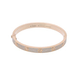 CARTIER カルティエ ラブブレスレット  #18 パヴェダイヤ レディース K18イエローゴールド YG ブレスレット Aランク 中古 銀蔵