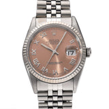 ロレックス デイトジャスト 16234 W番(1995年頃製造) ピンクローマ メンズ 腕時計 自動巻き 中古 銀蔵