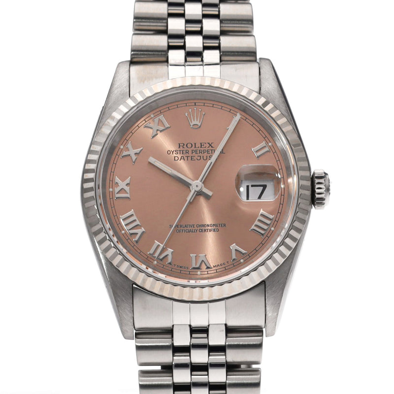 ロレックス デイトジャスト 16234 W番(1995年頃製造) ピンクローマ メンズ 腕時計 自動巻き 中古 銀蔵