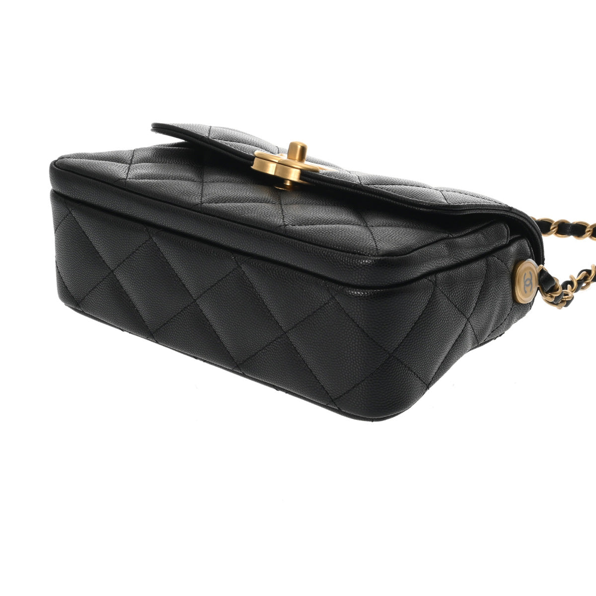 シャネルミニフラップ チェーンショルダー 42976 ブラック レディース