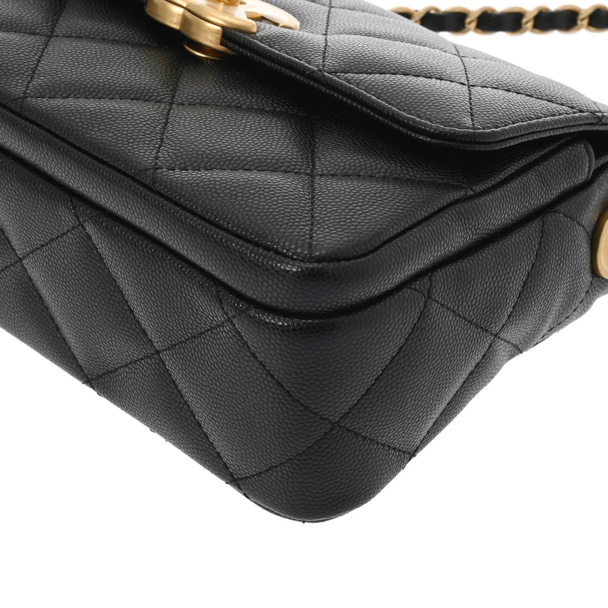 シャネルミニフラップ チェーンショルダー 42976 ブラック レディース