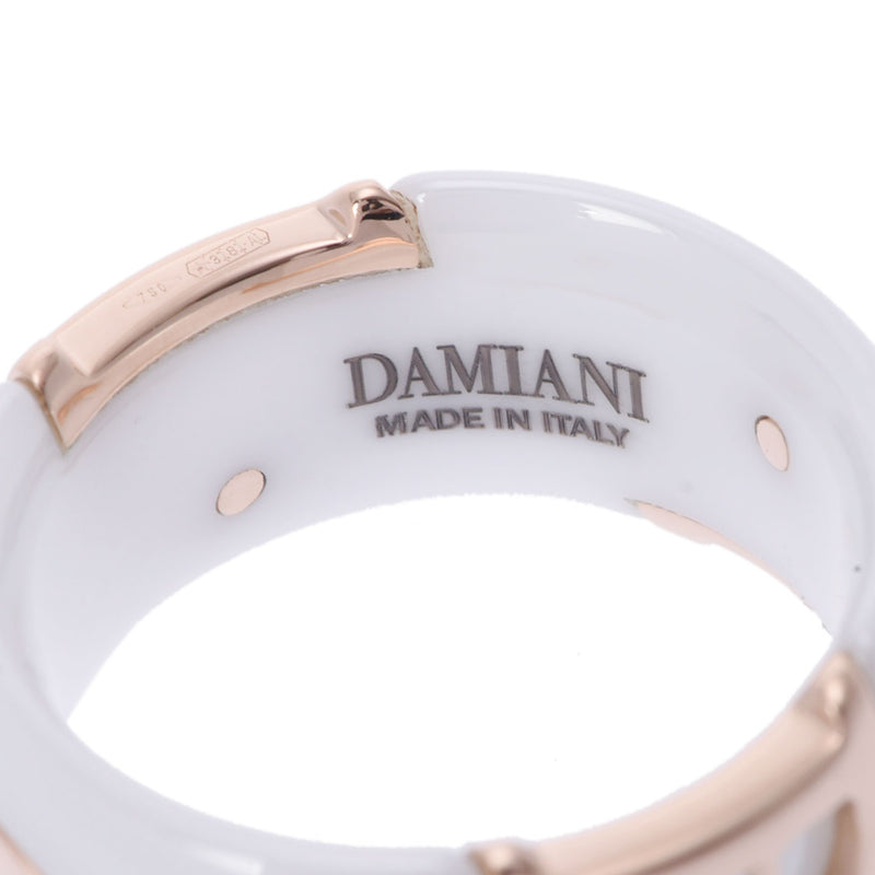 DAMIANI ダミアーニ DICO 1Pダイヤ #52 20082184 12号 レディース ホワイトセラミック K18ホワイトゴールド リング・指輪 Aランク 中古 銀蔵