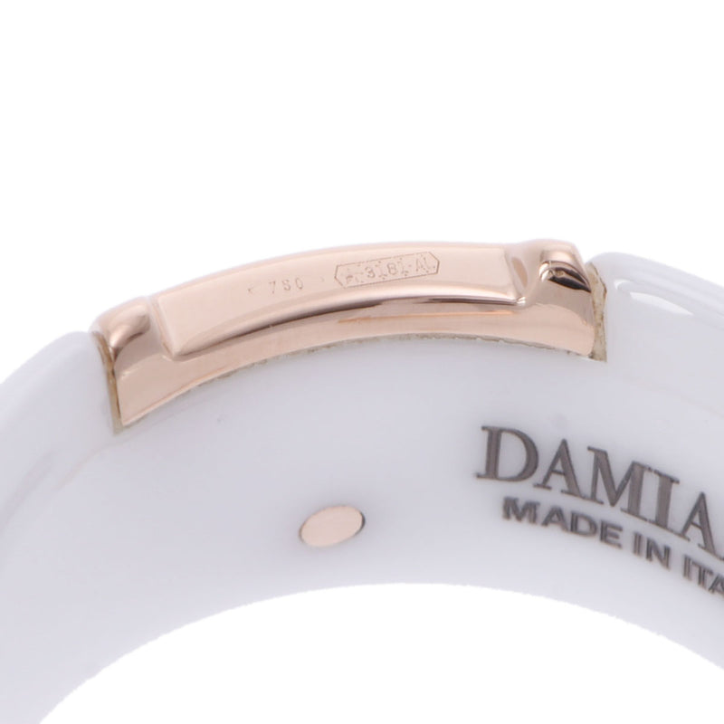 DAMIANI ダミアーニ DICO 1Pダイヤ #52 20082184 12号 レディース ホワイトセラミック K18ホワイトゴールド リング・指輪 Aランク 中古 銀蔵