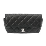 CHANEL シャネル マトラッセ アイウェアケース チェーンショルダー ブラック レディース キャビアスキン ショルダーバッグ Aランク 中古 銀蔵