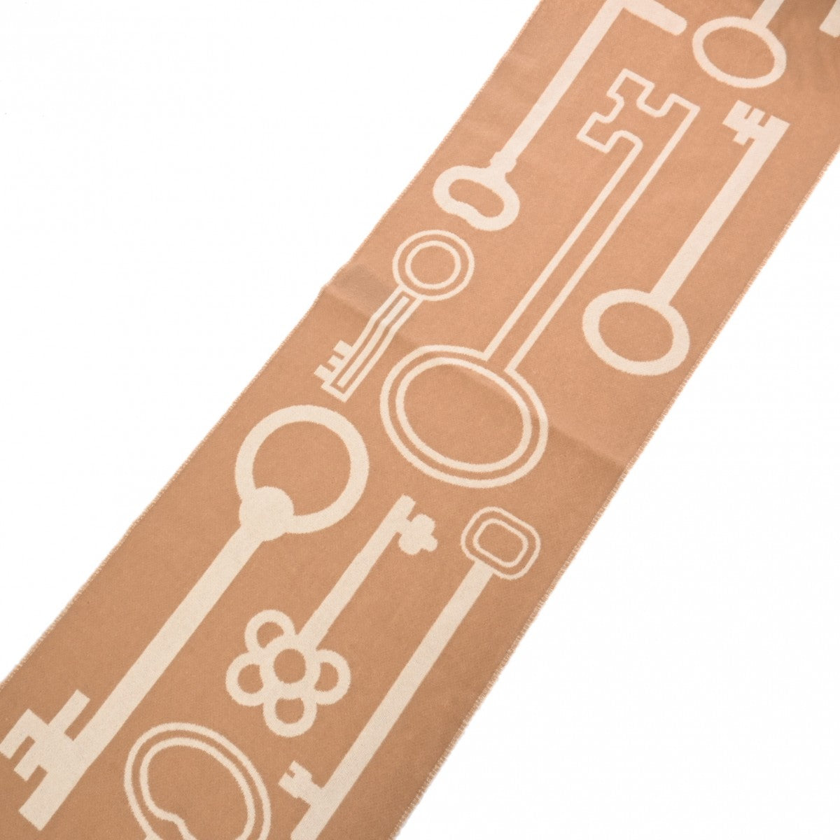 エルメスカザック キー コレクション キャメル/ホワイト レディース