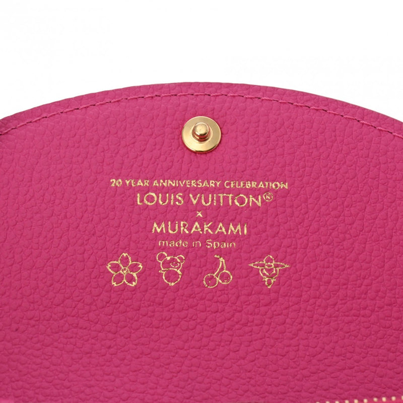 LOUIS VUITTON ルイヴィトン モノグラムアンプラント ポルトモネ ロザリ 村上隆コラボ カワイイピンク M14086 レディース レザー コインケース Aランク 中古 銀蔵