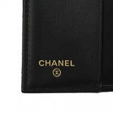 CHANEL シャネル ボーイシャネル スモールフラップ ウォレット ブラック ゴールド金具 A84432 レディース キャビアスキン 三つ折り財布 Bランク 中古 銀蔵