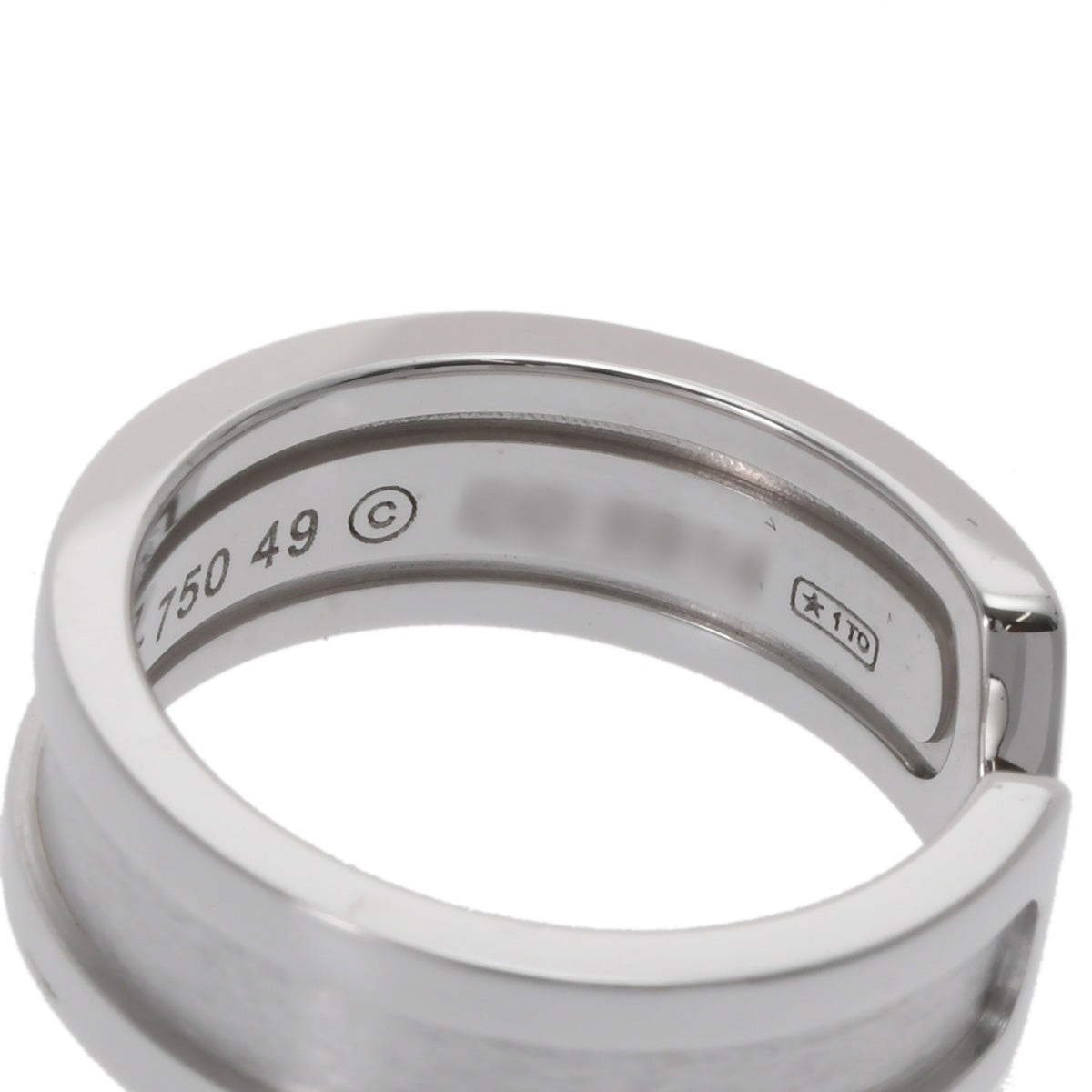 カルティエ C2 リング #49 レディース K18ホワイトゴールド WG