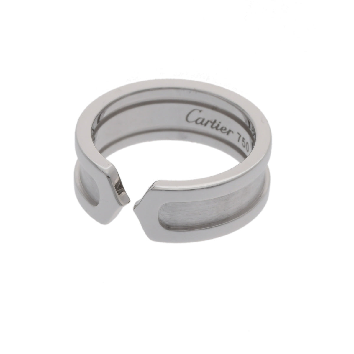 カルティエ C2 リング #49 レディース K18ホワイトゴールド WG