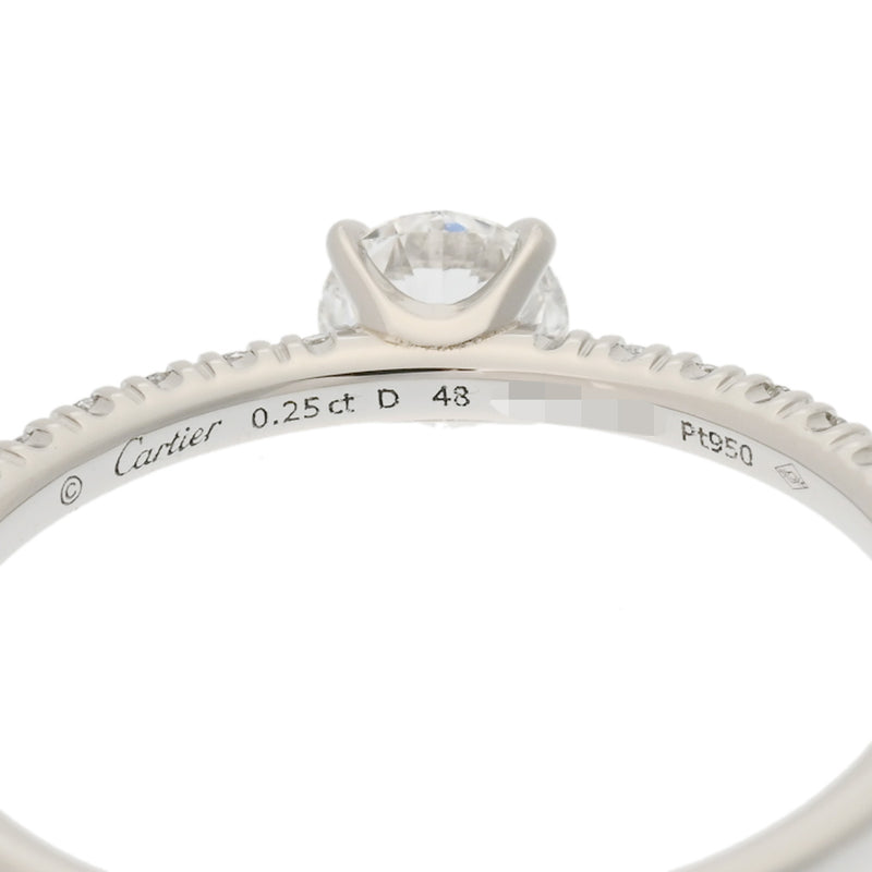 CARTIER カルティエ エタンセルドゥカルティエ ダイヤ0.25ct #48 7号 レディース Pt950プラチナ リング・指輪 Aランク 中古 銀蔵