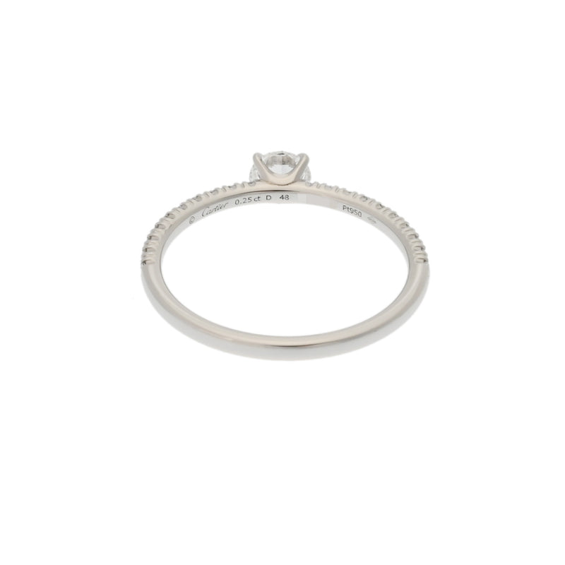 CARTIER カルティエ エタンセルドゥカルティエ ダイヤ0.25ct #48 7号 レディース Pt950プラチナ リング・指輪 Aランク 中古 銀蔵