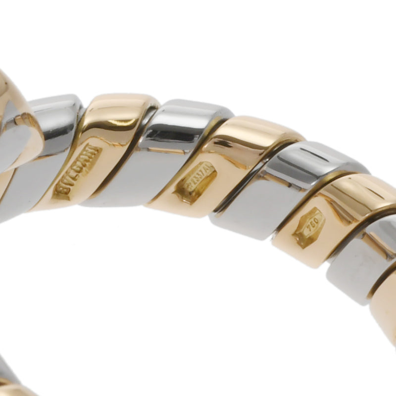 BVLGARI ブルガリ トゥボガスリング #17 17号 ユニセックス K18イエローゴールド YG ステンレス リング・指輪 Aランク 中古 銀蔵