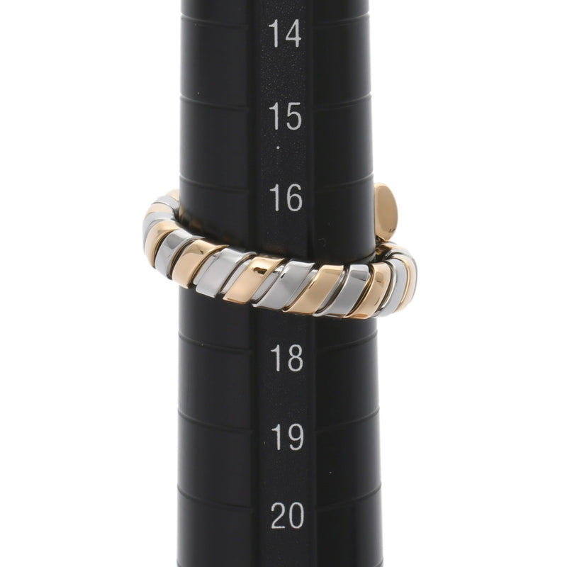 BVLGARI ブルガリ トゥボガスリング #17 17号 ユニセックス K18イエローゴールド YG ステンレス リング・指輪 Aランク 中古 銀蔵