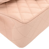 CHANEL シャネル マトラッセ チェーンショルダー 23cm Wフラップ ピンクベージュ系 レディース キャビアスキン ショルダーバッグ Aランク 中古 銀蔵