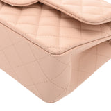 CHANEL シャネル マトラッセ チェーンショルダー 23cm Wフラップ ピンクベージュ系 レディース キャビアスキン ショルダーバッグ Aランク 中古 銀蔵