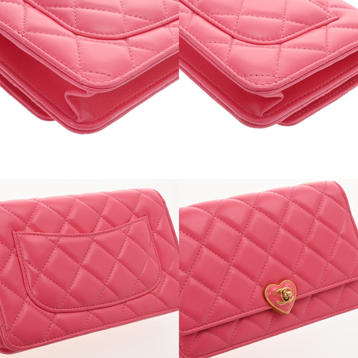 シャネル ハート チェーンウォレット 42976 ピンク レディース シャネル ハート チェーンウォレット 42976 ピンク レディース
