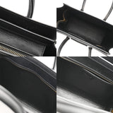 CELINE セリーヌ ラゲージ ナノ 2WAY ホワイト ブラック レディース パイソン レザー ハンドバッグ Bランク 中古 銀蔵