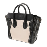 CELINE セリーヌ ラゲージ ナノ 2WAY ホワイト ブラック レディース パイソン レザー ハンドバッグ Bランク 中古 銀蔵
