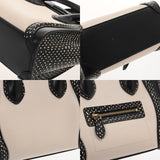 CELINE セリーヌ ラゲージ ナノ 2WAY ホワイト ブラック レディース パイソン レザー ハンドバッグ Bランク 中古 銀蔵