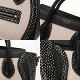 CELINE セリーヌ ラゲージ ナノ 2WAY ホワイト ブラック レディース パイソン レザー ハンドバッグ Bランク 中古 銀蔵