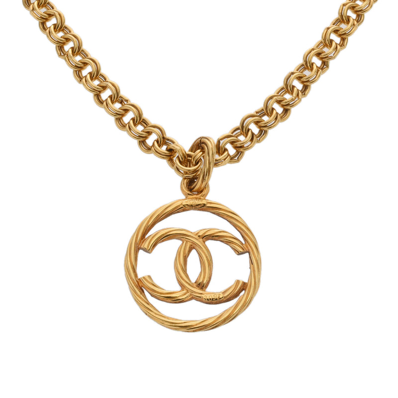 CHANEL シャネル ココマーク ヴィンテージ 93年モデル ゴールド金具 レディース GP ネックレス Aランク 中古 銀蔵