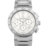 ブルガリ ブルガリブルガリ 42 クロノグラフ BB42CHSS ホワイト メンズ 腕時計 自動巻き 中古 銀蔵