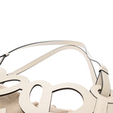 LOEWE ロエベ アナグラム カットアウト トート スモール ホワイト A922Q05X02 レディース カーフ トートバッグ Aランク 中古 銀蔵