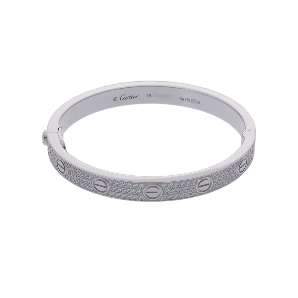 カルティエ ラブブレス クラシック パヴェダイヤ #16 レディース K18