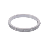 CARTIER カルティエ ラブブレス クラシック パヴェダイヤ #16 レディース K18ホワイトゴールド WG ブレスレット Aランク 中古 銀蔵