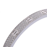 CARTIER カルティエ ラブブレス クラシック パヴェダイヤ #16 レディース K18ホワイトゴールド WG ブレスレット Aランク 中古 銀蔵