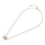 BVLGARI ブルガリ B-ZERO1 レディース K18ピンクゴールド PG ホワイトセラミック ネックレス Aランク 中古 銀蔵