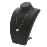 BVLGARI ブルガリ B-ZERO1 レディース K18ピンクゴールド PG ホワイトセラミック ネックレス Aランク 中古 銀蔵