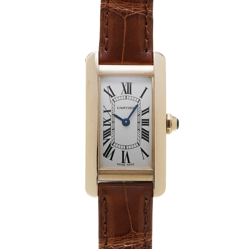 カルティエ タンクアメリカン W2601556 ホワイト レディース 腕時計 クォーツ 中古 銀蔵
