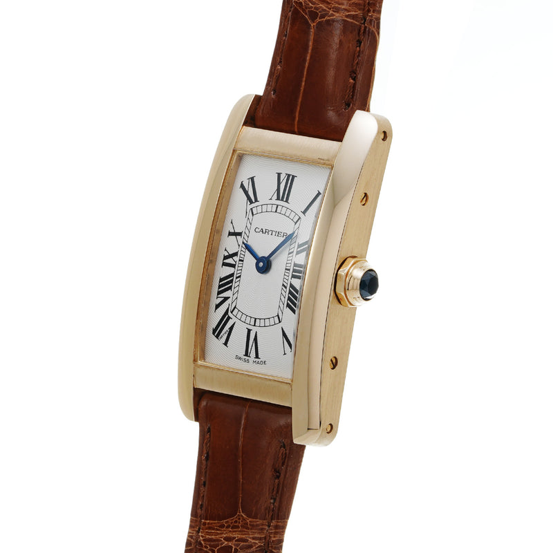 カルティエ タンクアメリカン W2601556 ホワイト レディース 腕時計 クォーツ 中古 銀蔵