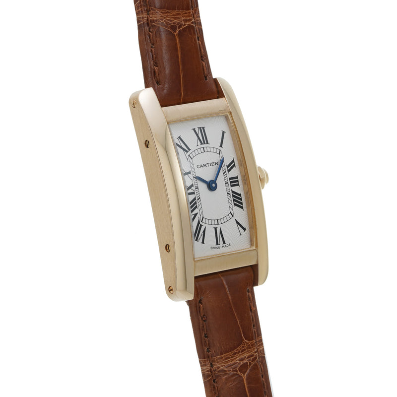 カルティエ タンクアメリカン W2601556 ホワイト レディース 腕時計 クォーツ 中古 銀蔵