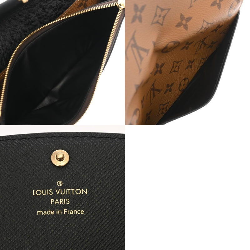 LOUIS VUITTON ルイヴィトン モノグラムリバース ポルトフォイユ エミリー ブラウン/キャメル M82157 レディース モノグラムキャンバス 長財布 Aランク 中古 銀蔵