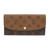 LOUIS VUITTON ルイヴィトン モノグラムリバース ポルトフォイユ エミリー ブラウン/キャメル M82157 レディース モノグラムキャンバス 長財布 Aランク 中古 銀蔵