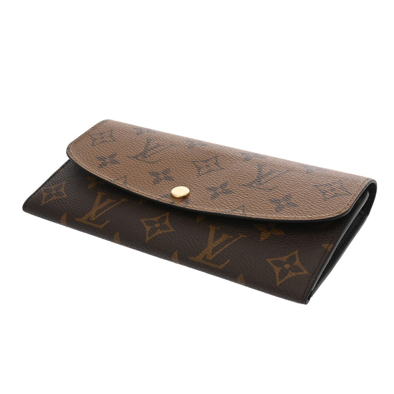 LOUIS VUITTON ルイヴィトン モノグラムリバース ポルトフォイユ エミリー ブラウン/キャメル M82157 レディース モノグラムキャンバス 長財布 Aランク 中古 銀蔵