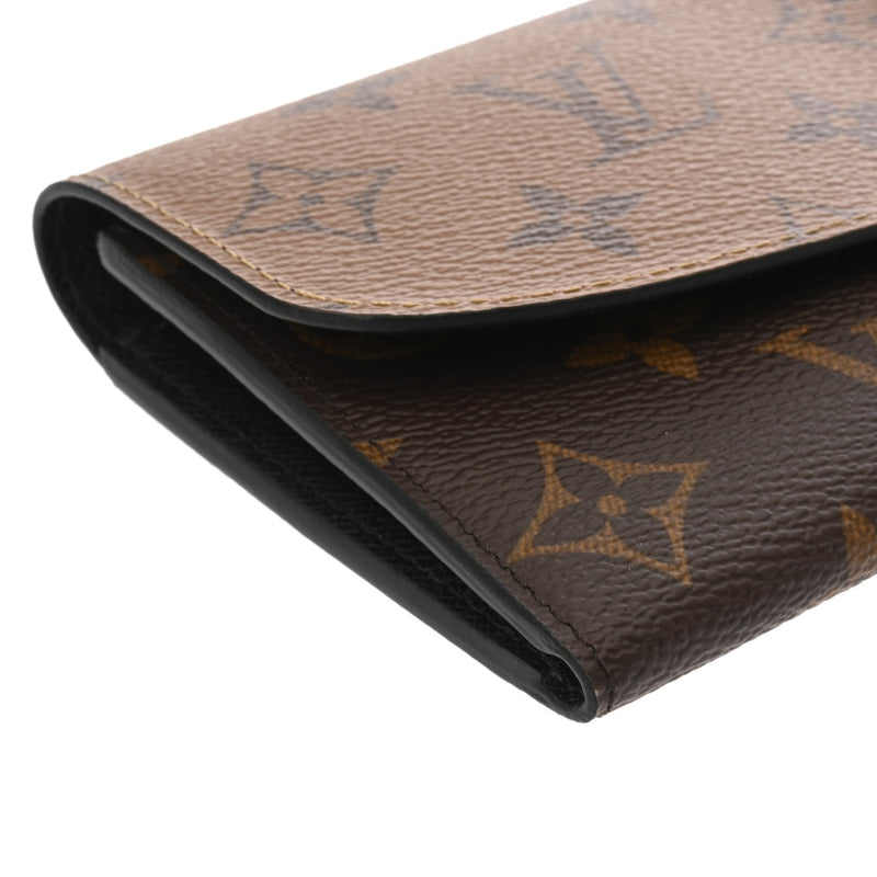 LOUIS VUITTON ルイヴィトン モノグラムリバース ポルトフォイユ エミリー ブラウン/キャメル M82157 レディース モノグラムキャンバス 長財布 Aランク 中古 銀蔵