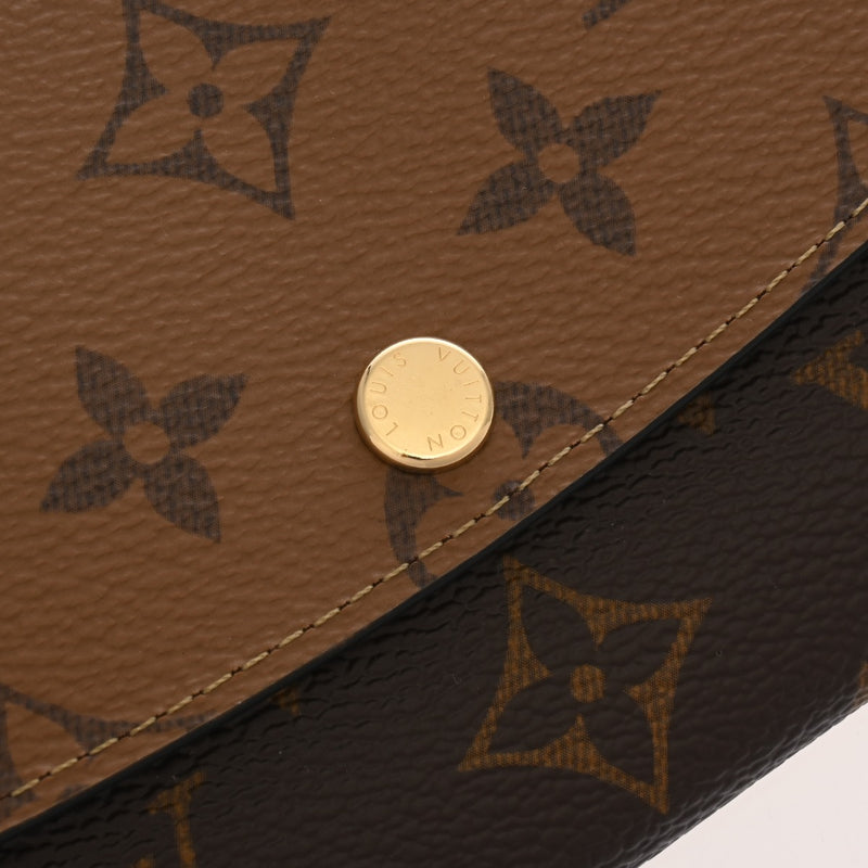 LOUIS VUITTON ルイヴィトン モノグラムリバース ポルトフォイユ エミリー ブラウン/キャメル M82157 レディース モノグラムキャンバス 長財布 Aランク 中古 銀蔵