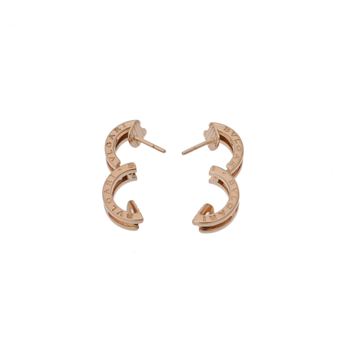 ブルガリ　ピアス　値下 BVLGARI ブルガリ ピアス K18WG オニキス2P ブルガリブルガリ