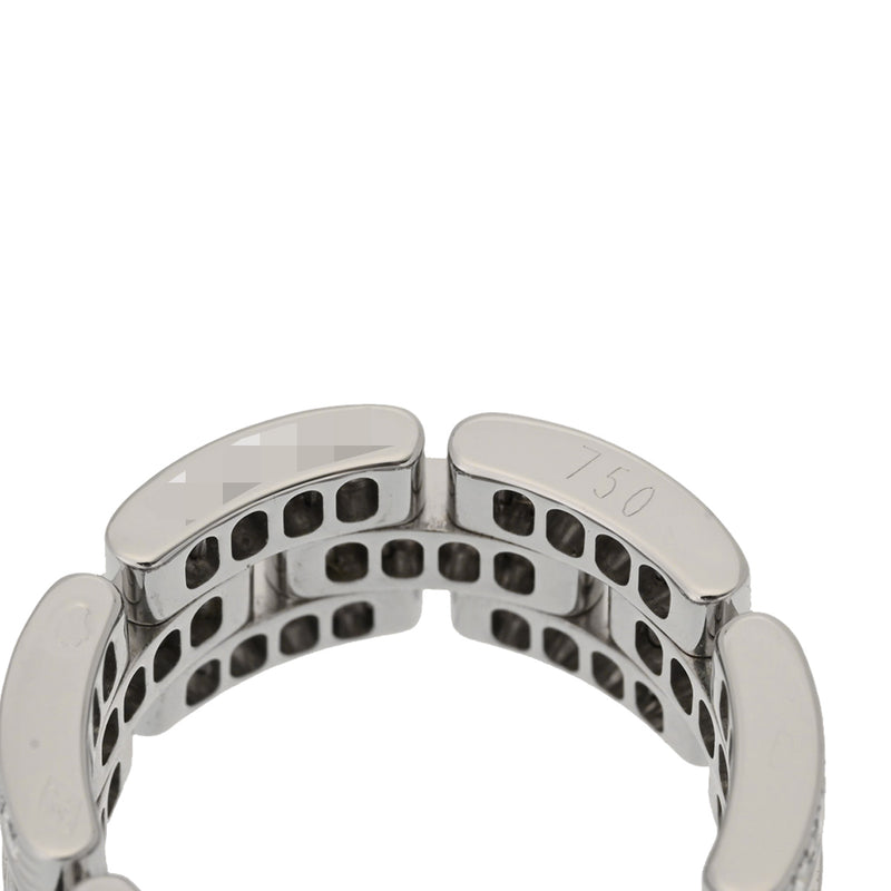 CARTIER カルティエ マイヨンパンテール 3連タイプ フルダイヤ #50 9.5号 メンズ K18ホワイトゴールド WG リング・指輪 Aランク 中古 銀蔵