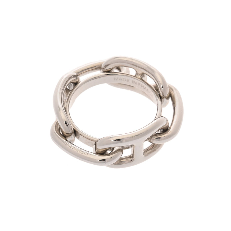 HERMES エルメス シェーヌダンクル シルバー ユニセックス メタル スカーフリング Aランク 中古 銀蔵